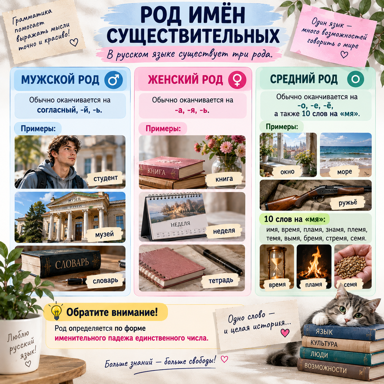 род существительных